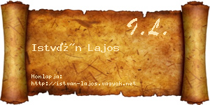 István Lajos névjegykártya